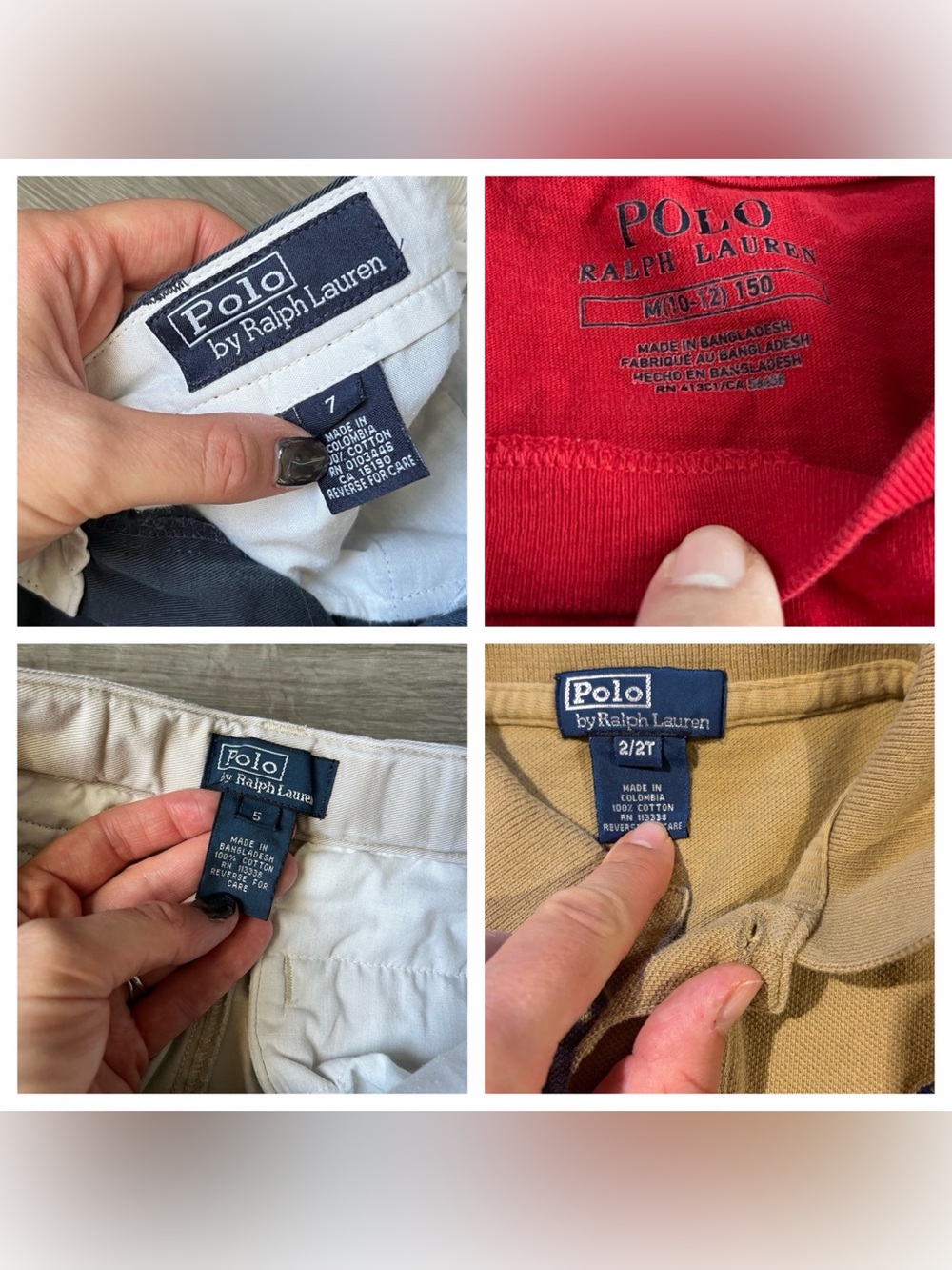 Polo Ralph Lauren Boys Clothing Lot- 2 Tops & 2 Bottoms, Various Sizes